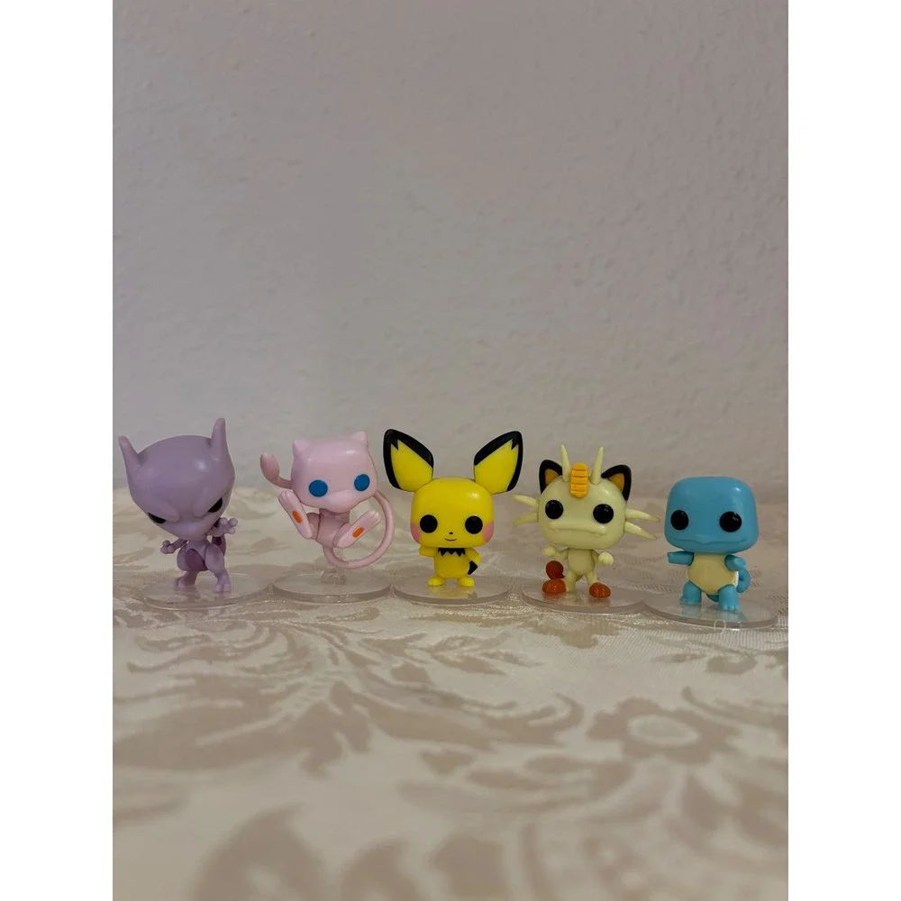 Pokemon Funko Pop Pocket Pop Mini Figure Set Mewtwo Mew Pichu Meowth Squirtle